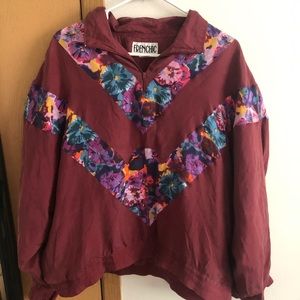 Vintage Floral Windbreaker